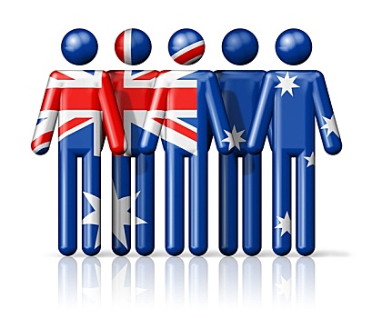 旗帜,澳大利亚,线条画