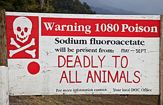 虫害防治,警告标识,新西兰
