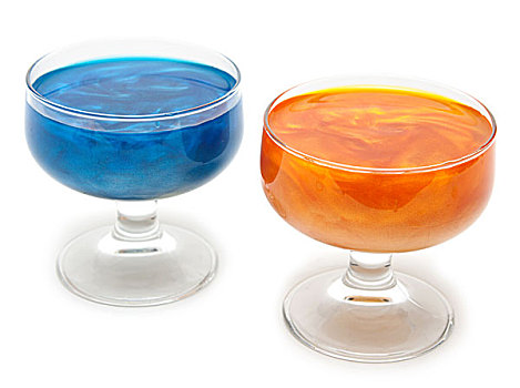 橙色,蓝色,玻璃,珍珠母,胶冻