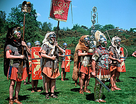 衣服,罗马人,军人