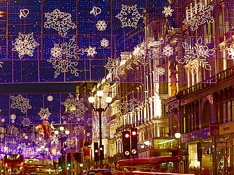 伦敦,街道,圣诞节