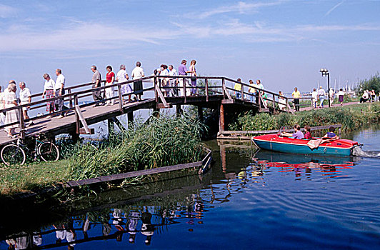 旅游,木桥,桨轮船,德国