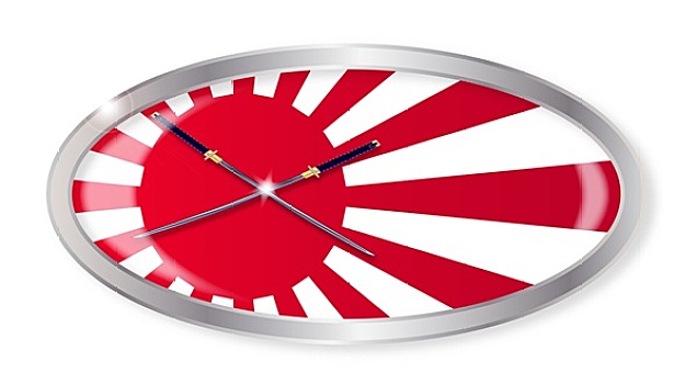 日本,旗帜,剑,椭圆,扣