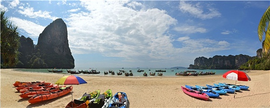 漂亮,海滩,甲米,泰国