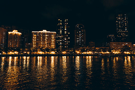 沙面建筑夜景风光