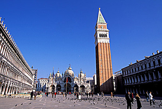 欧洲,意大利,威尼斯,圣马可教堂,圣马科,钟楼