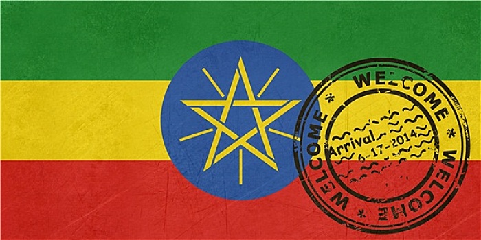 欢迎,埃塞俄比亚,旗帜,护照