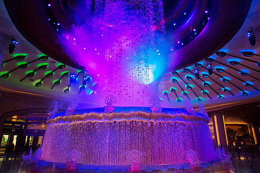 澳门威尼斯人酒店的现代喷泉