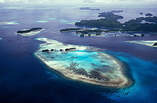 帕劳,密克罗尼西亚,洛克群岛,航拍