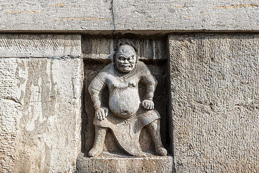 唐代托塔力士塑像,河北正定开元寺须弥塔塔基石雕