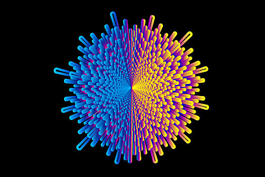 彩色线构图放射状抽象图案背景