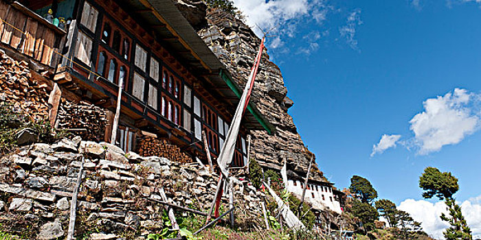 房子,山,不丹