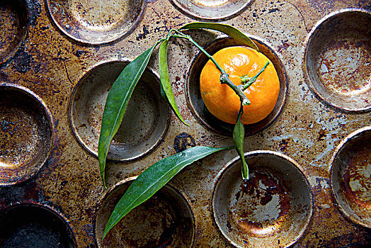 克莱门氏小柑橘,叶子,烘培器皿