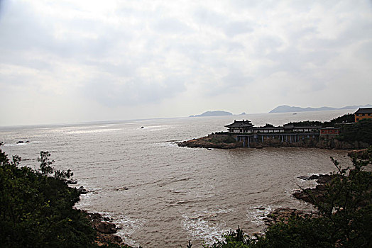 浙江普陀山,绿水青山