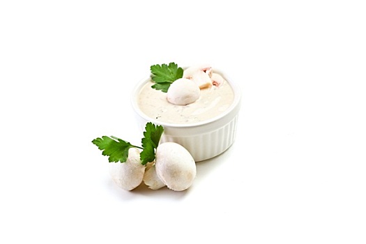 蘑菇沙司,白色背景,背景