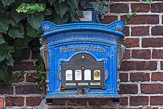 蓝色,邮箱,历史,仿制,1896年,德国,欧洲