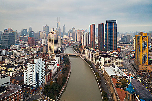 上海,苏州,溪流,航拍