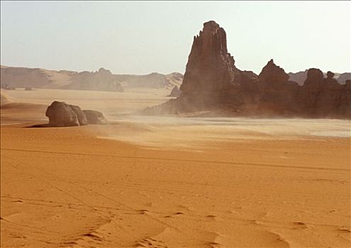 阿尔及利亚,撒哈拉沙漠,阿杰尔高原,顶峰