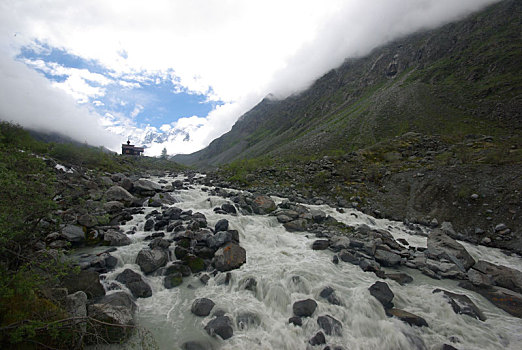 山景,高地,山峰,峡谷,山谷,石头,斜坡