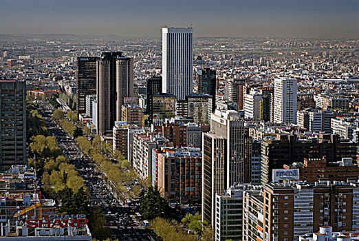 办公室,建筑,摩天大楼,azca商业区,复杂,马德里,西班牙,欧洲