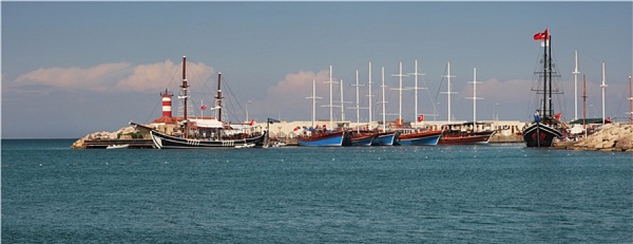 全景,码头,土耳其