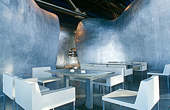 墙壁,就餐区,餐馆,擦亮,铝,宽阔,生动,管