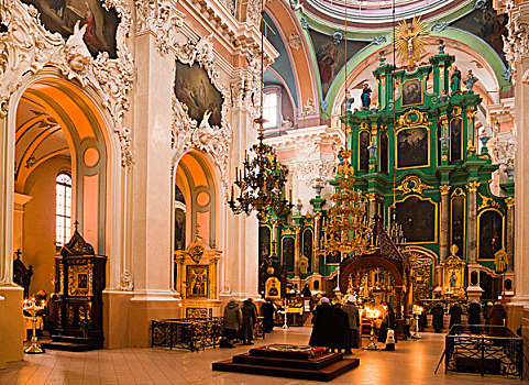 俄罗斯,东正教,教堂,神圣,室内,维尔纽斯,立陶宛,欧洲