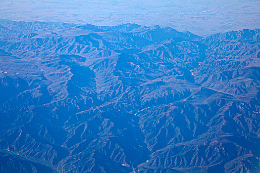 大地,山峦,建筑群,航拍