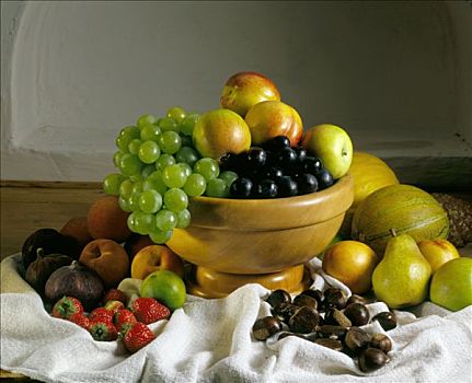 种类,水果,碗
