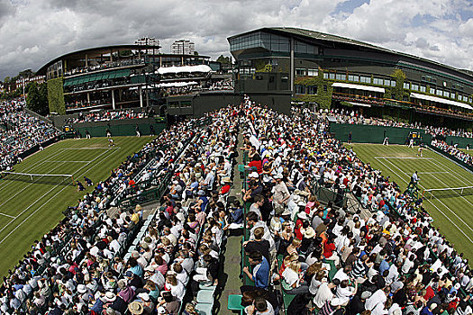 英格兰,伦敦,温布尔登,看,比赛,球场,网球,冠军,2008年
