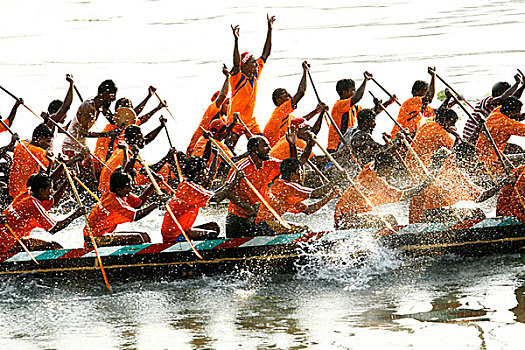 赛船,孟加拉,十月,2009年,流行,娱乐,活动,下雨,季节,民俗,文化