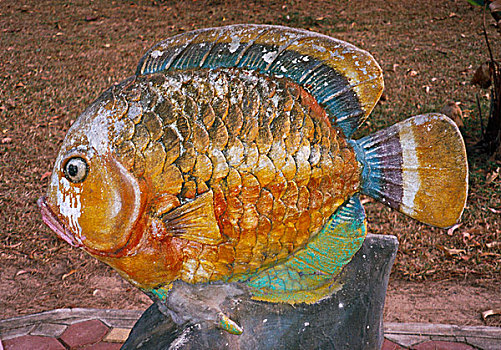 装饰,鱼,公园,靠近,普吉岛,泰国