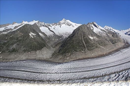 大,冰河,瓦莱,瑞士