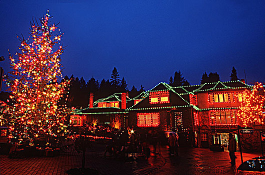 宝翠花园,圣诞节,维多利亚,温哥华岛,不列颠哥伦比亚省,加拿大