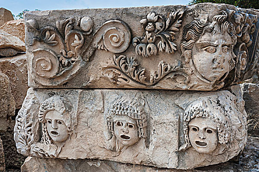 石头,罗马,圆形剧场,古城,米拉,安塔利亚,省,土耳其,亚洲