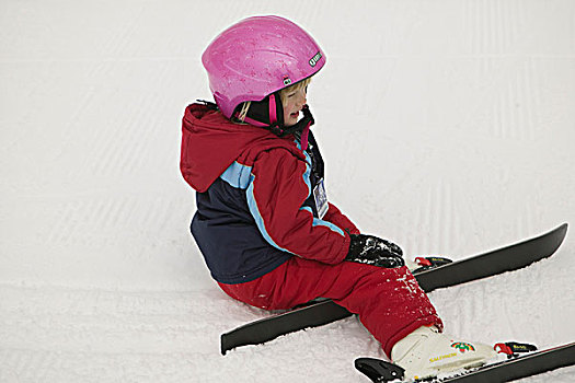 4岁,女孩,滑雪,松鸡,山,北温哥华,加拿大