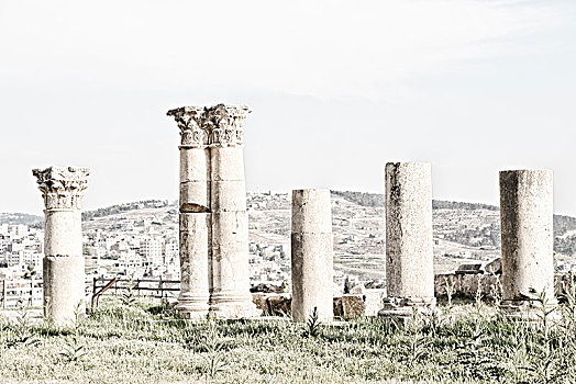 杰拉什,约旦,老式,遗迹,古典,文化遗产,旅游