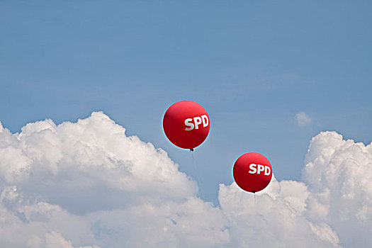 红色,气球,标签,交际,民主,聚会,德国,欧洲