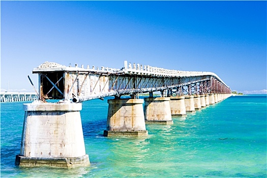 老,公路桥,连接,佛罗里达礁岛群,佛罗里达,美国