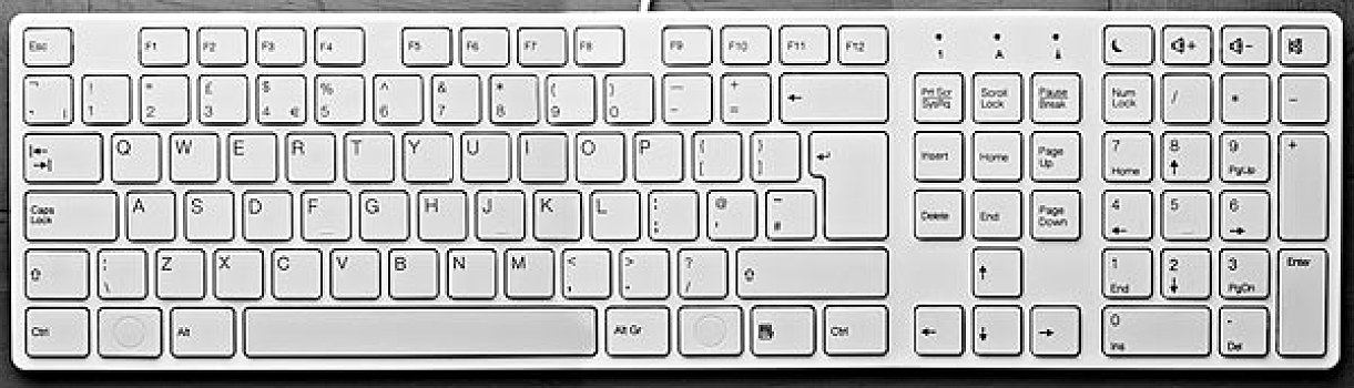 大,白色,键盘