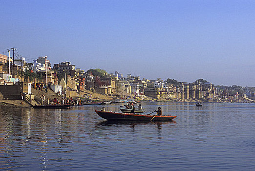 印度,瓦腊纳西,恒河,河滨地区