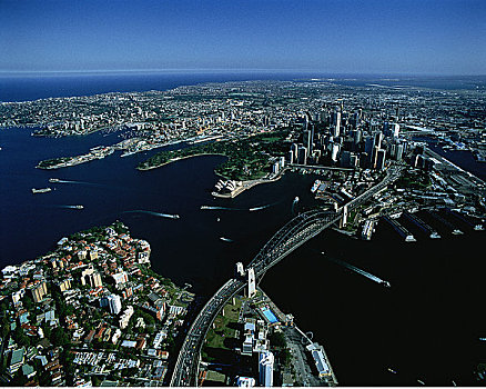 航拍,城市,港口,悉尼,澳大利亚