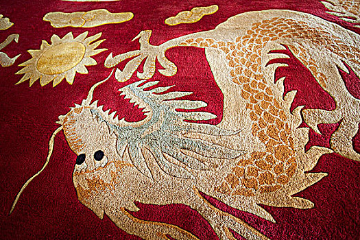 越南,胡志明市,宫殿,地毯,龙,创意