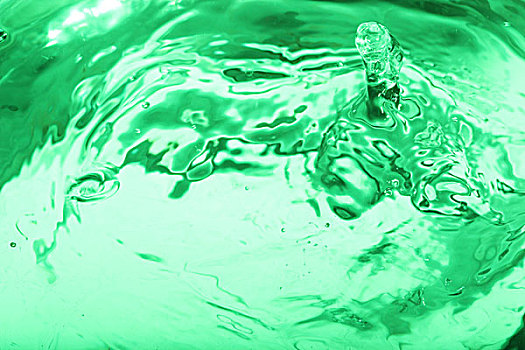 绿色背景水滴波纹