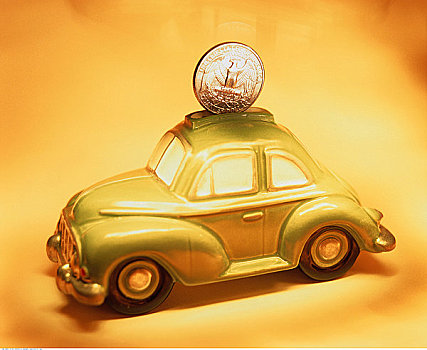汽車,存錢罐,硬幣