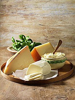 意大利,奶酪,木板