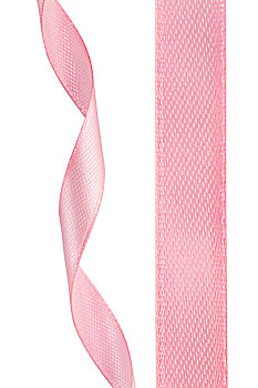 粉色丝带的纹理特写