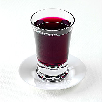 玻璃杯,蓝莓,果汁,碟
