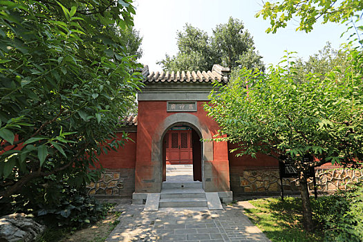 北京皇家园林颐和园耕织图景区蚕神庙