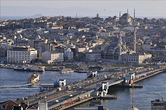 加拉达塔,桥,伊斯坦布尔,土耳其
